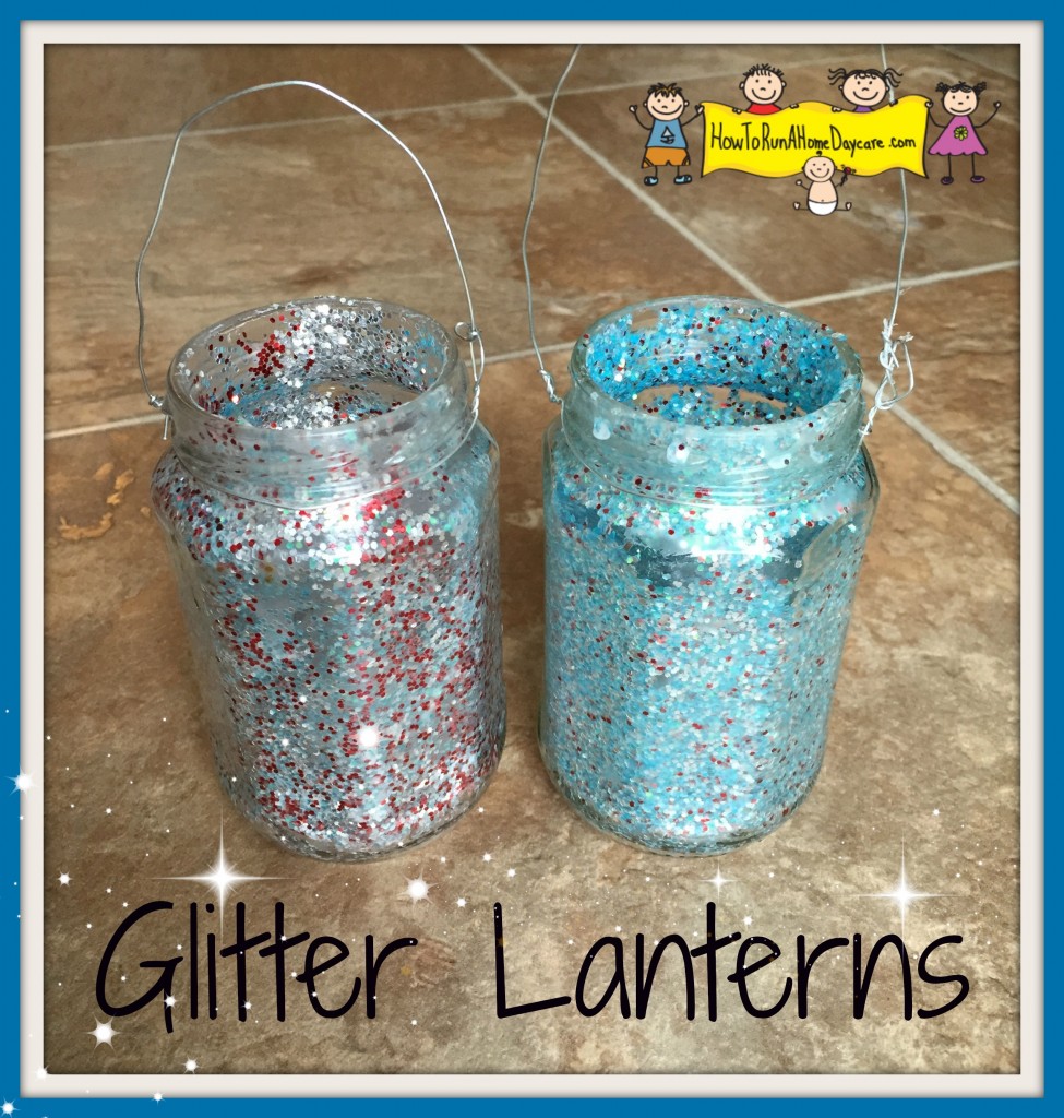 glitter lanterns